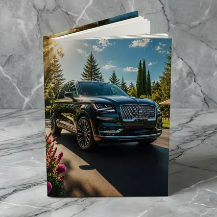 Lincoln Navigator Black SUV Sunny Garden Setting