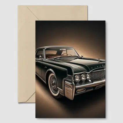 Lincoln Continental Classic Car Dark Background