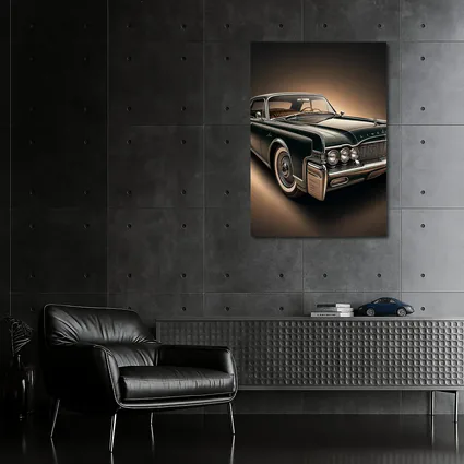Lincoln Continental Classic Car Dark Background