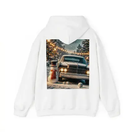 Lincoln Continental Snowman Christmas Winter Scene