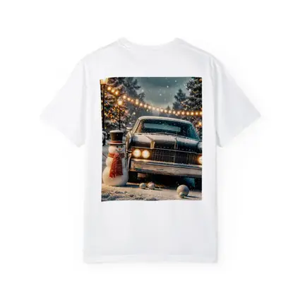 Lincoln Continental Snowman Christmas Winter Scene