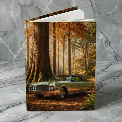 Lincoln Continental Classic Car Autumn Forest