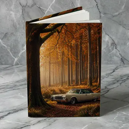 Lincoln Continental Parked In Autumn Forest