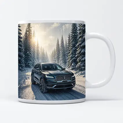 Lincoln Corsair SUV Snowy Winter Forest Drive