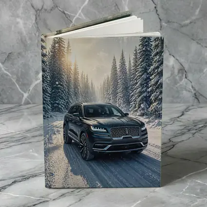 Lincoln Corsair SUV Snowy Winter Forest Drive