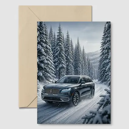 Lincoln Corsair SUV Snowy Forest Drive