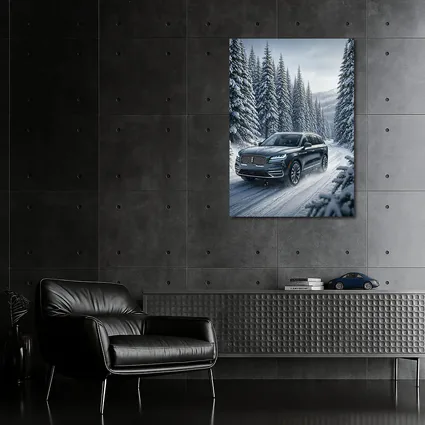 Lincoln Corsair SUV Snowy Forest Drive
