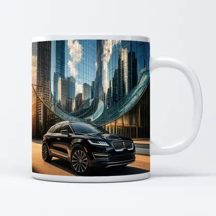 Lincoln MKC Black SUV City Glass Building