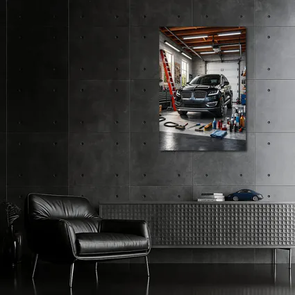 Lincoln MKC Black SUV Inside Garage