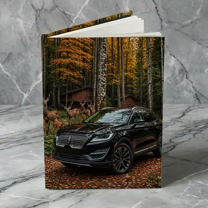 Lincoln MKC Black SUV Autumn Forest