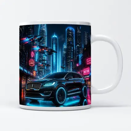 Lincoln MKX Neon Cyberpunk City Night