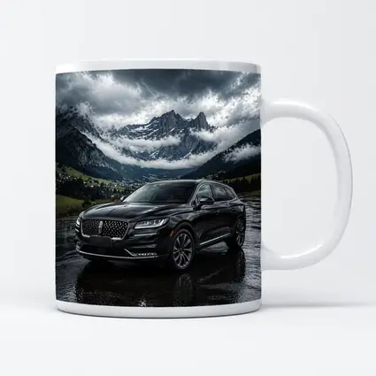 Lincoln Nautilus Black SUV Stormy Mountain Scene