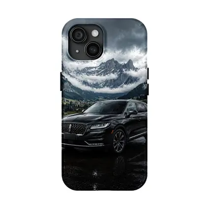 Lincoln Nautilus Black SUV Stormy Mountain Scene