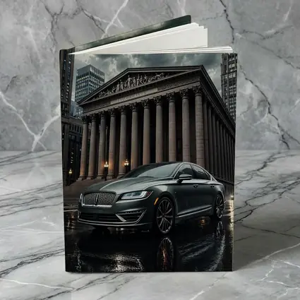 Lincoln MKZ Parked Outside Neoclassical City Building