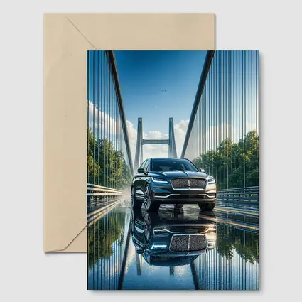 Lincoln Nautilus SUV On Suspension Bridge