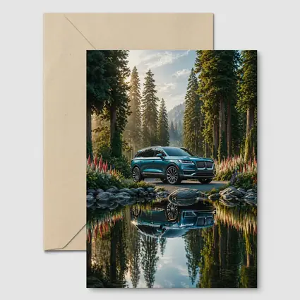 Lincoln Nautilus SUV Forest Lake Reflection