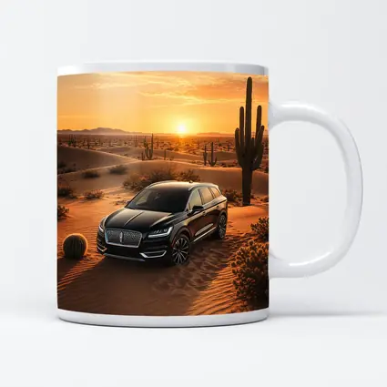 Lincoln Nautilus Black SUV Desert Sunset