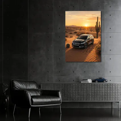 Lincoln Nautilus Black SUV Desert Sunset