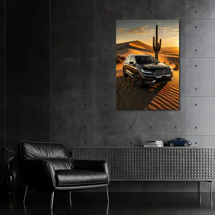 Lincoln Nautilus Black SUV Desert Sunset