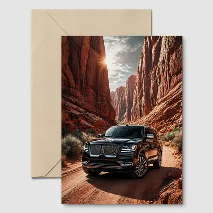 Lincoln Navigator Black SUV Red Canyon