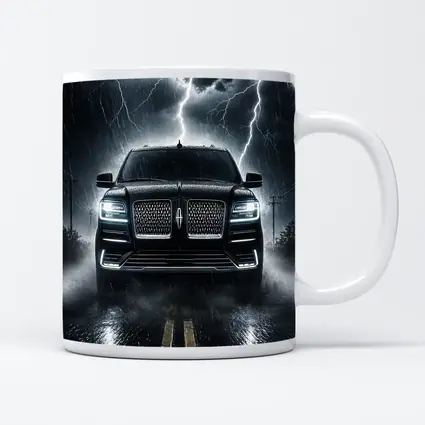 Lincoln Navigator SUV Striking Thunderstorm Night