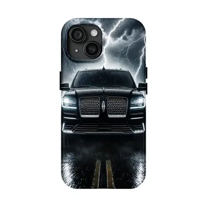 Lincoln Navigator SUV Striking Thunderstorm Night