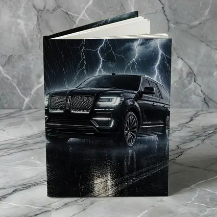 Lincoln Navigator Black SUV Lightning Storm