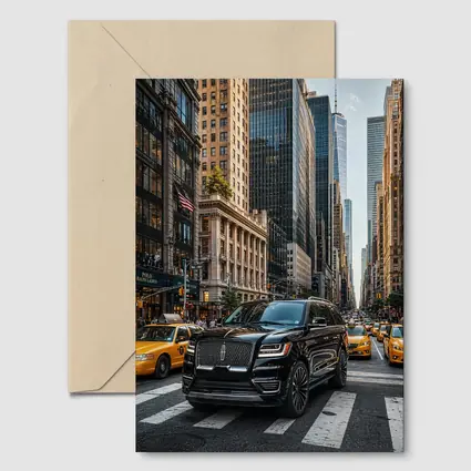 Lincoln Navigator Black SUV New York Street