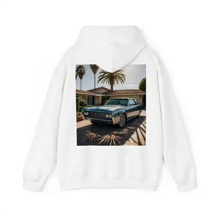 Lincoln Continental Classic Car Palm Trees Driveway