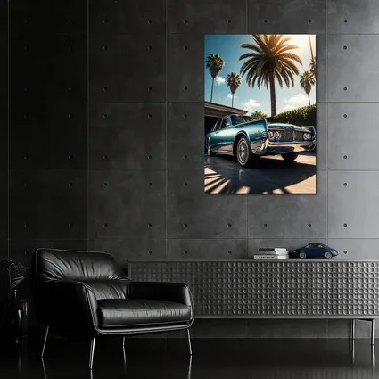 Lincoln Continental Classic Car Palm Trees