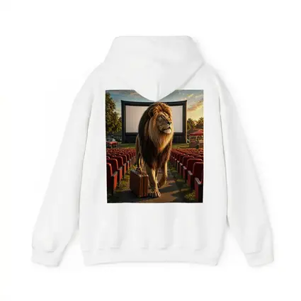 Lion With Suitcase At Outdoor Cinema
