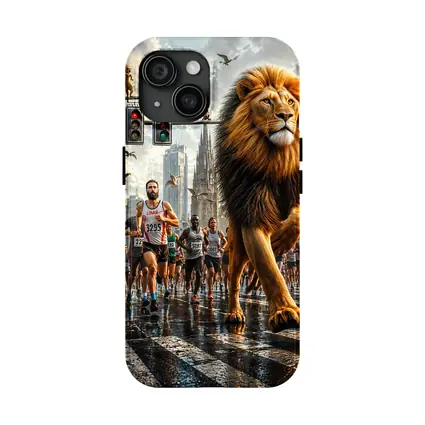 Lion Leading City Marathon Race Urban Street