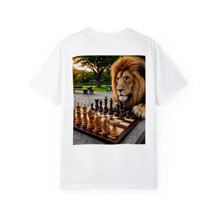 Lion Playing Chess In Park