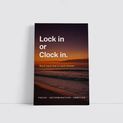 Lock In or Clock In Sunset Beach Quote