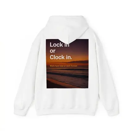 Lock In or Clock In Sunset Beach Quote