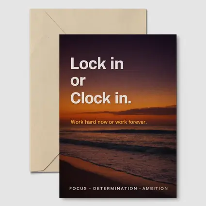 Lock In or Clock In Sunset Beach Quote
