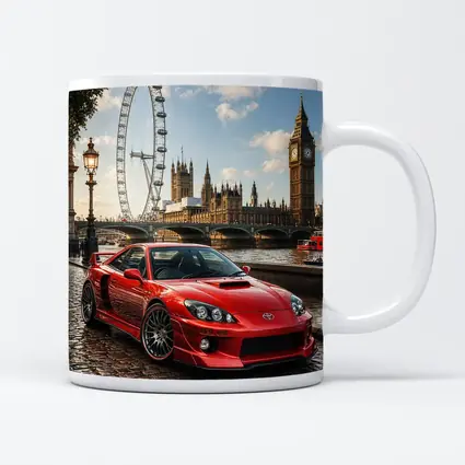 Toyota Celica Red Car London Landmark