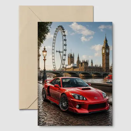 Toyota Celica Red Car London Landmark