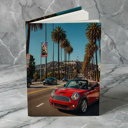 Red Mini Cooper Convertible Hollywood Los Angeles