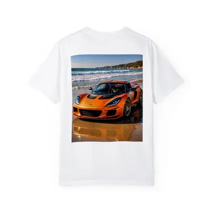 Lotus Elise Orange Sports Car Beach Setting