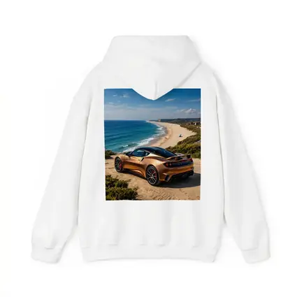 Lotus Emira Bronze Coupe Coastal Beach View
