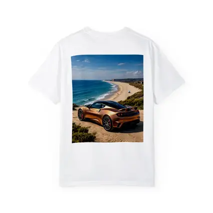 Lotus Emira Bronze Coupe Coastal Beach View