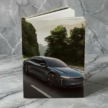 Lucid Air Sedan on Mountain Road Drive