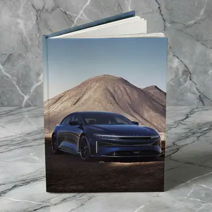 Lucid Air Sedan Desert Mountain Backdrop