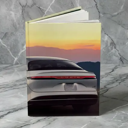 Lucid Air Rear View Sunset Mountains