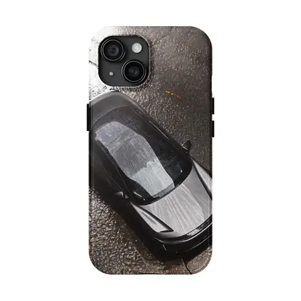 Lucid Air Wet Rainy Street Top View