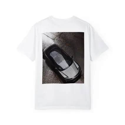 Lucid Air Wet Rainy Street Top View