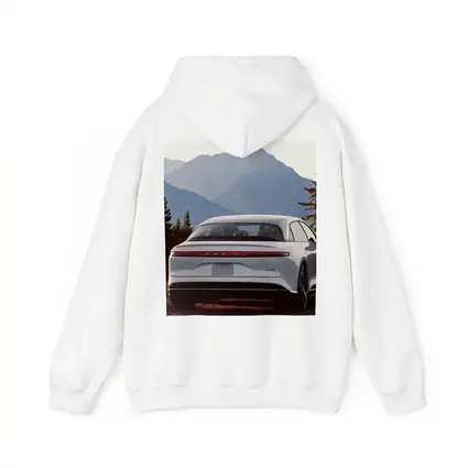 Lucid Air Rear View Mountain Backdrop