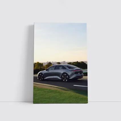 Lucid Air Electric Sedan City Road Drive