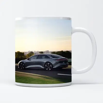 Lucid Air Electric Sedan City Road Drive